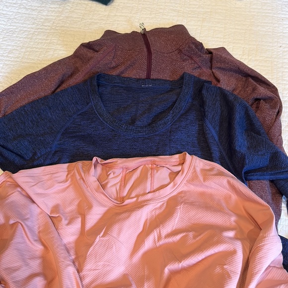 3 LULULEMON long sleeve bundle size 4-6 - Picture 1 of 9